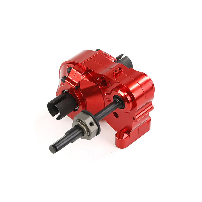 RovanSports BAHA CNC Alu gearbox complete 2nd gen. in zilver of rood