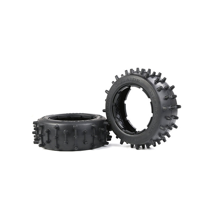 Rovan Outside Destroyer Tire set with sturdy 12mm pins 185x65 )2pc.)