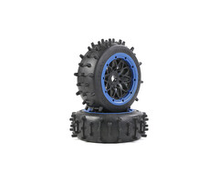 Rovan Outside Destroyer Bandenset met stevige 12mm pins 185x65 met zwarte velg en beadlock in diverse kleuren(2st.)
