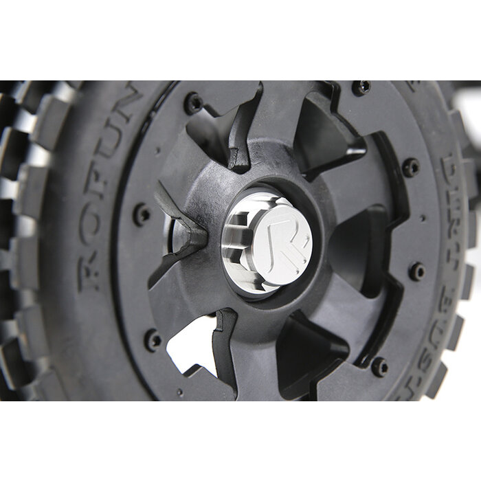 RovanSports Gesloten wielmoeren met logo gemaakt van CNC aluminium (4 st.) in zilver, rood of zwart