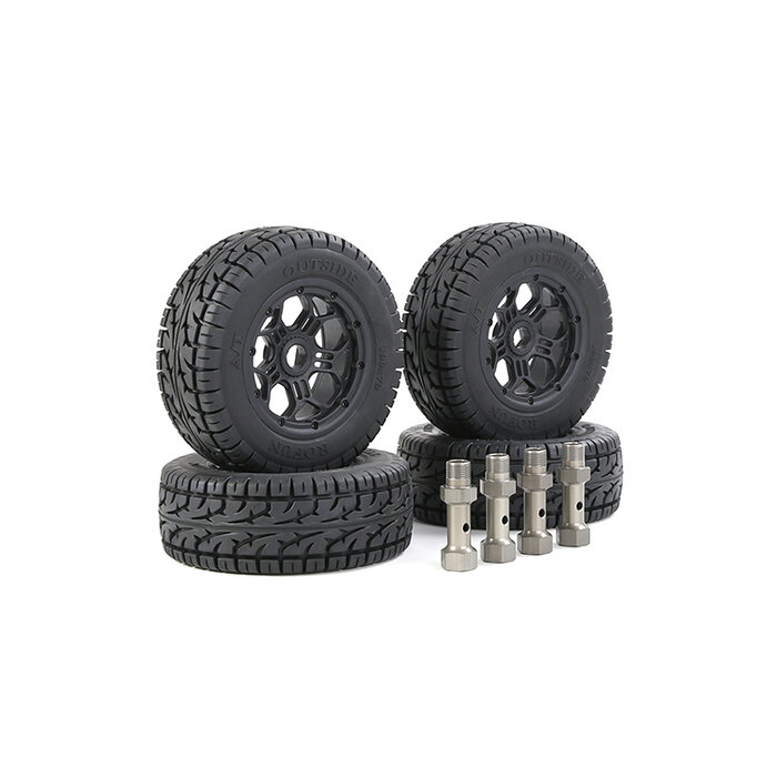 RovanLosi ES5II. Gimbal Camera Car Tire set with extension set for double wheelbase