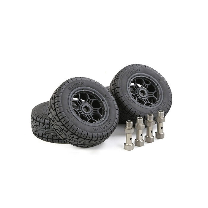 RovanLosi ES5II. Gimbal Camera Car Tire set with extension set for double wheelbase