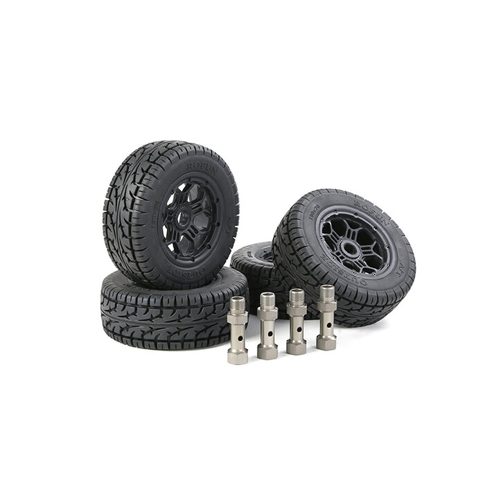RovanLosi ES5II. Gimbal Camera Car Tire set with extension set for double wheelbase