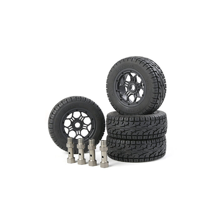 RovanLosi ES5II. Gimbal Camera Car Tire set with extension set for double wheelbase