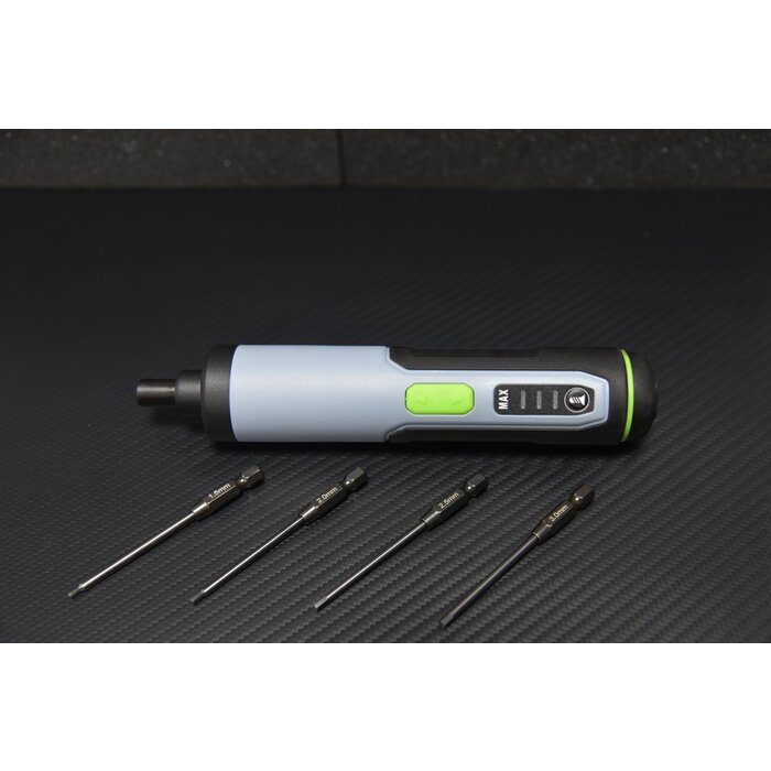 RNA Tool RNA Tool Hurricane Hand&Automatic Integrated Mini Power Tool with Hex1.5-3.0mm Tips 3.6v, 220r/min, 850mAh, 1N.m-5N.m, 6.35mm Hex, Hex1.5/2.0/2.5/3.0mm 100mm Tips, 143g weight, Lipo18650, USB Charge