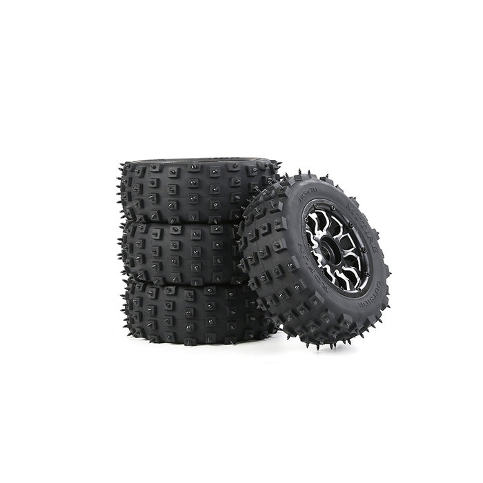 RovanLosi Losi 5ive-T / Rovan LT Metallradsatz mit Wasteland-Stollenreifen der 4. Generation