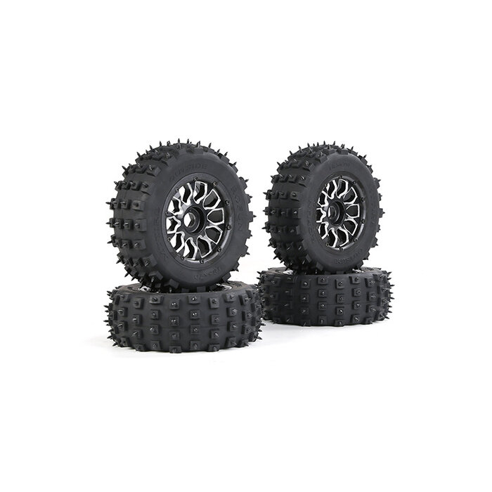 RovanLosi Losi 5ive-T / Rovan LT Metallradsatz mit Wasteland-Stollenreifen der 4. Generation