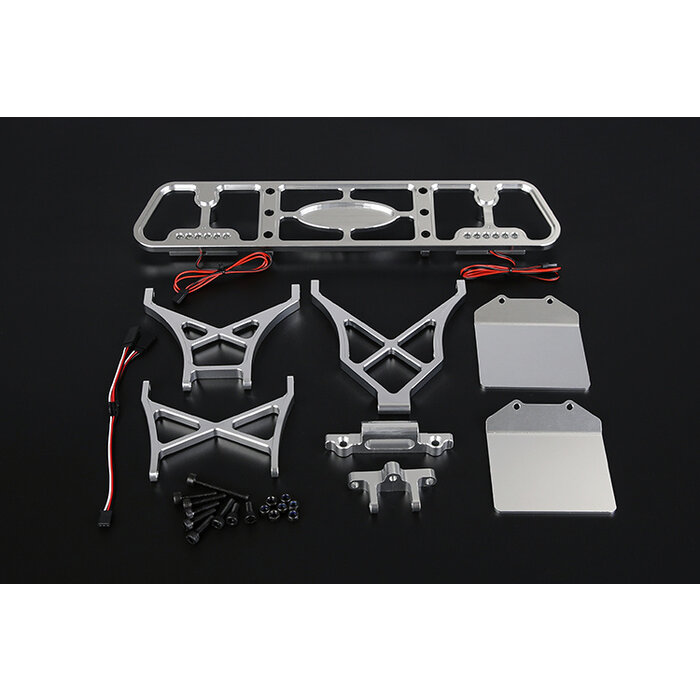 Losi 5iver-T oder Rovan LT CNC Metall-Heckstoßstange mit LED-Beleuchtung