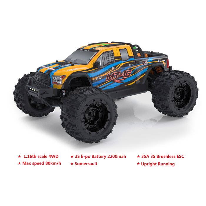 ZD Racing ZD Racing MT-16 1/16 Monster Truck Brushless 3S