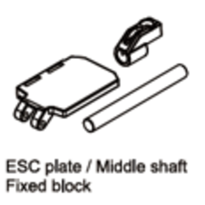 ZD Racing MT16 Basis onderdelen strut montage  - ESC plate, middle shaft, fixed block