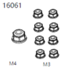 ZD Racing MT16 Nuts M3 8 pieces & M4 1 piece