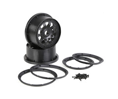 RovanLosi Sterke plastic velgen set 4th generation 10 spaaks  met diverse kleuren beadlocks  (2 stuks)