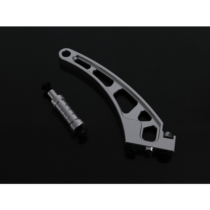 GTBRacing Losi DBXL metalen beugelframe achter in de kleur zilver en rood