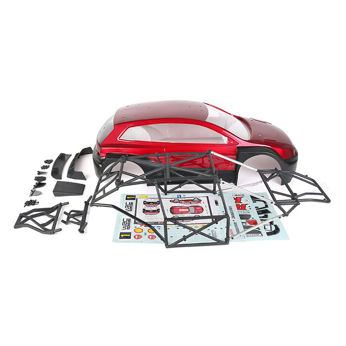 RovanLosi Rovan RF5 conversion kit, with body available in transparent and several colors including sticker package.