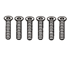 ZD Racing Platkopschroeven M4x30 (6 stuks)