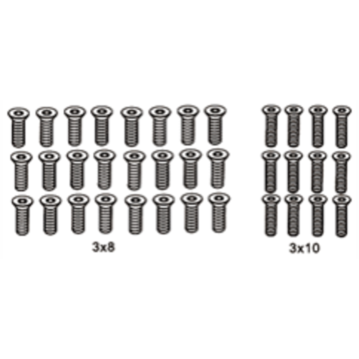 ZD Racing Flat Head Screws M3 Set (size 8 & 10)