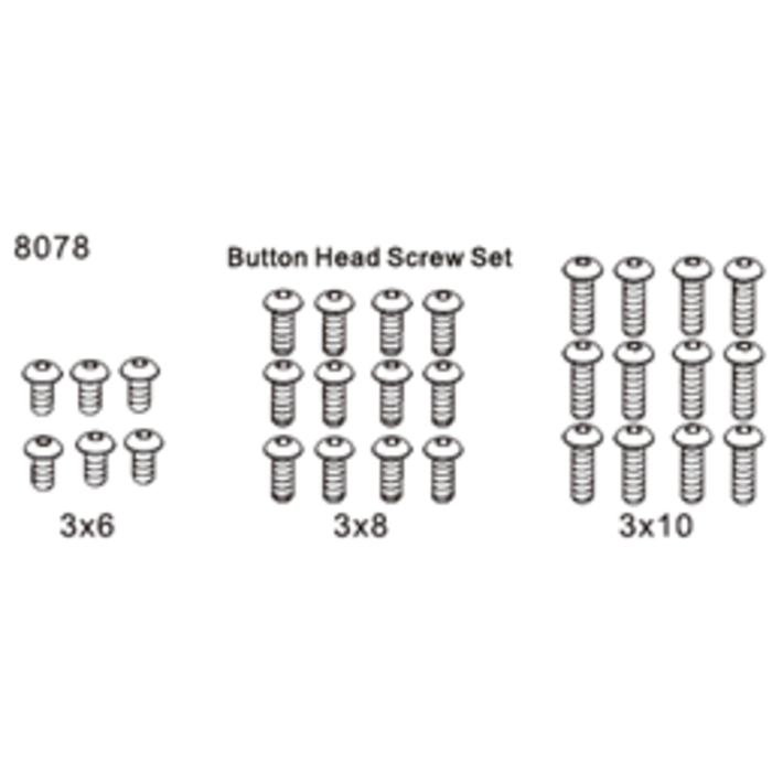 ZD Racing Flat Head Screws M3 Set (size 12 & 14)