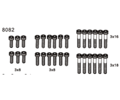 ZD Racing Zylinderschrauben-Set M3 (Längen 8, 10, 16, 18)