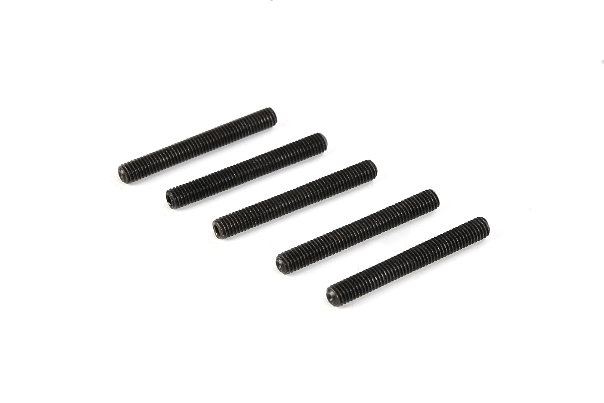 RovanSports M5×40 Hex Socket Set Screw – Black Steel – 5pcs