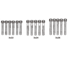 ZD Racing Zylinderschrauben-Set M3 (Längen: 22, 24, 26)