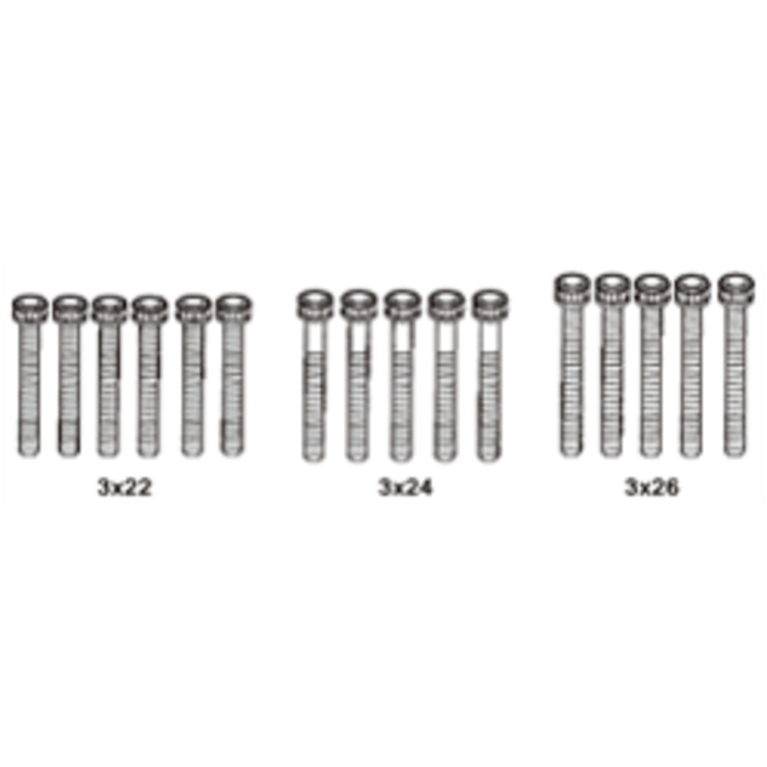 ZD Racing Cap Screws Set M3 (lengths: 22, 24, 26)