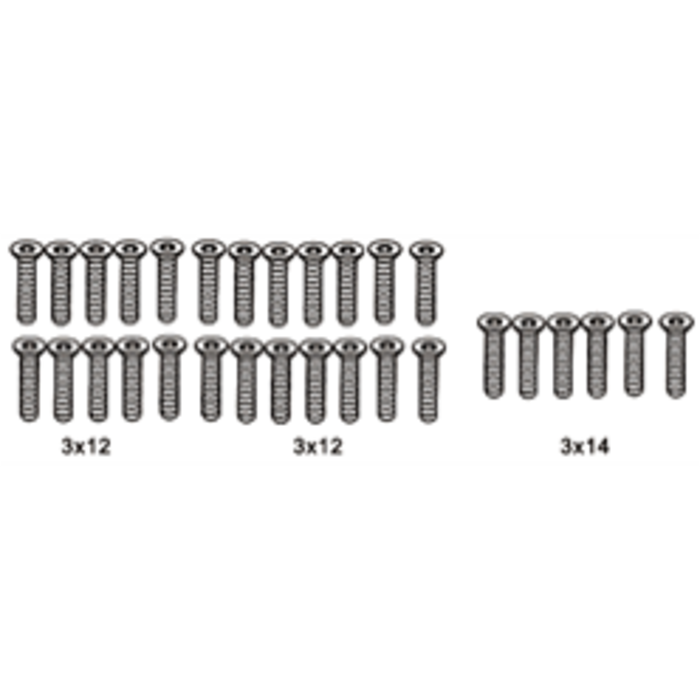 ZD Racing Flat Head Screws Set M3 (size 12 & 14)