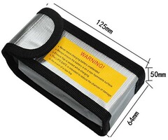 Hobby Detail Brandwerende explosieveilige Lipo-batterijhoes 64x50x125mm