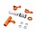 CNC Aluminium Steering Assembly Set – Orange – MT-8 / EX-07 / DBX-07