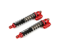 RovanSports BAHA CNC Full Metal Front Shock Absorber 8mm with Buffer (2pc. ) in silver and red