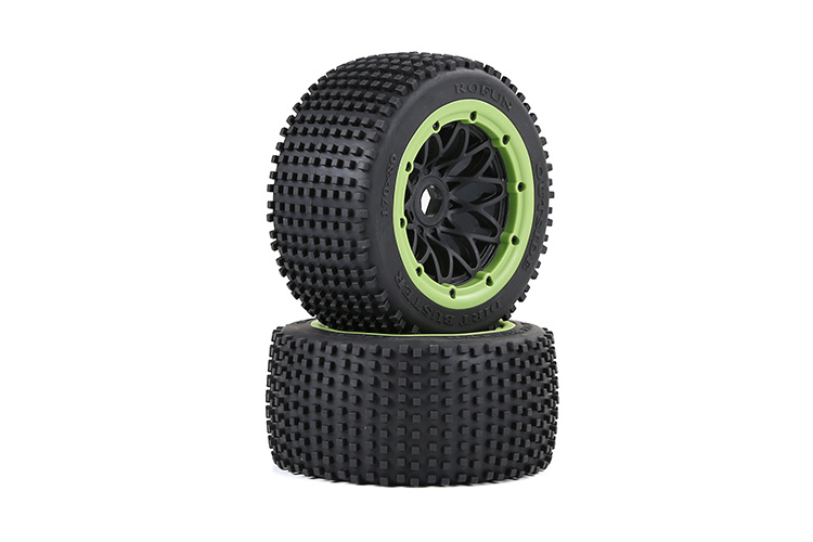 RovanSports Rofun Out Side Dirt Buster 5B Verstärkte Off-Road Hinterreifen Small Pins mit Beadlocks – 170×80 (2 Stück)