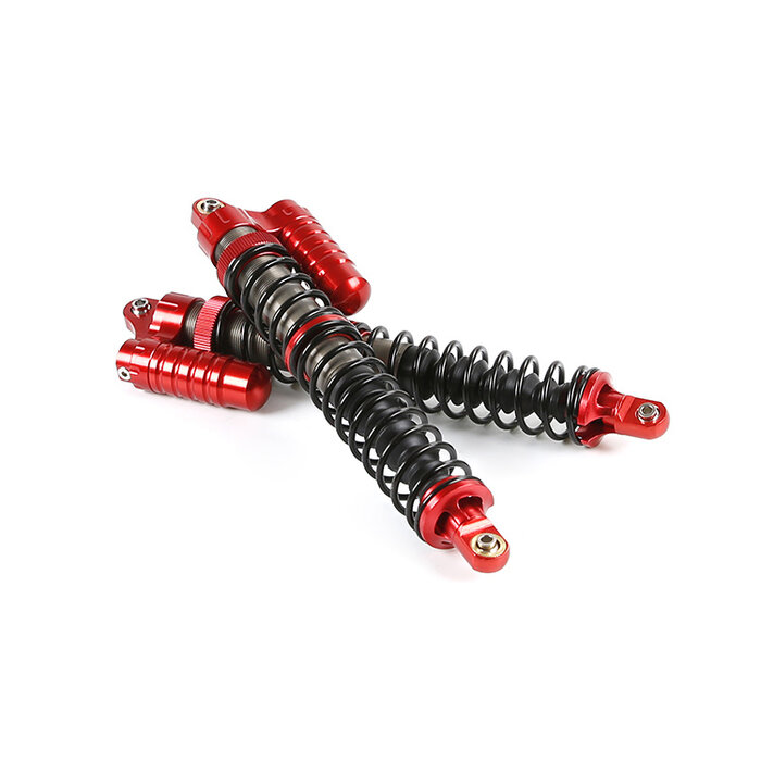 RovanSports BAHA 5B New CNC Vollmetall 8mm Buffer Hintere Stoßdämpfer Set (1 Set) – Rot / Silber