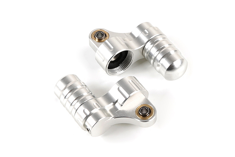 RovanSports BAHA 5B CNC Metal Front Shock Mount with Cushioning Cavity (1 set) – Red / Silver / Orange