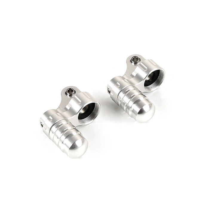 RovanSports BAHA 5B CNC Metall Vorderer Stoßdämpferhalter mit Dämpfungskammer (1 Set) – Rot / Silber / Orange