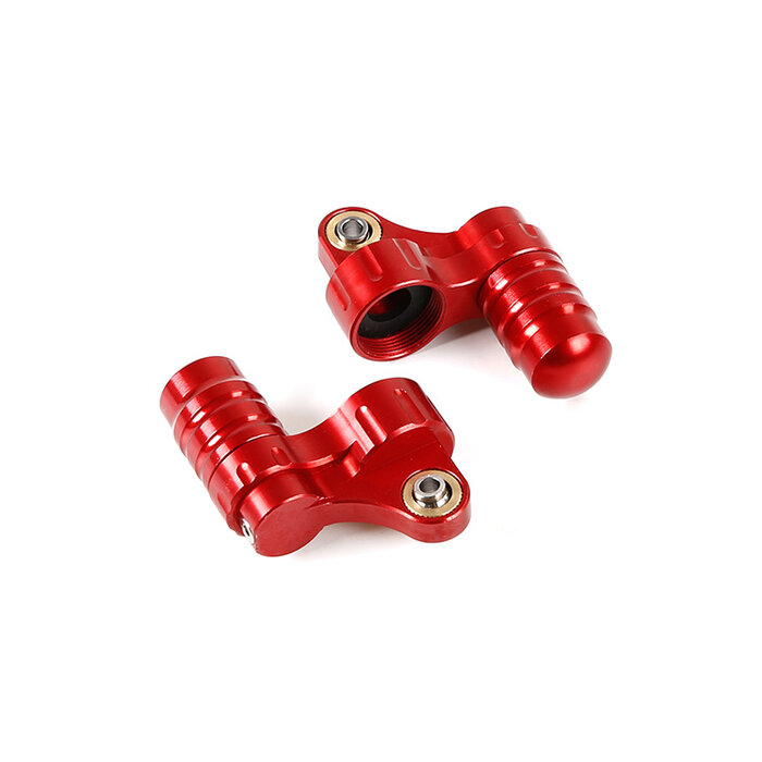 RovanSports BAHA 5B CNC Metal Front Shock Mount with Cushioning Cavity (1 set) – Red / Silver / Orange