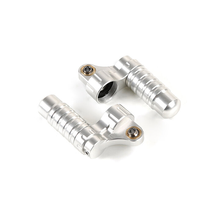 RovanSports BAHA 5B CNC Metal Rear Shock Mount met dempingskamer (1 set) – Rood / Zilver / Oranje