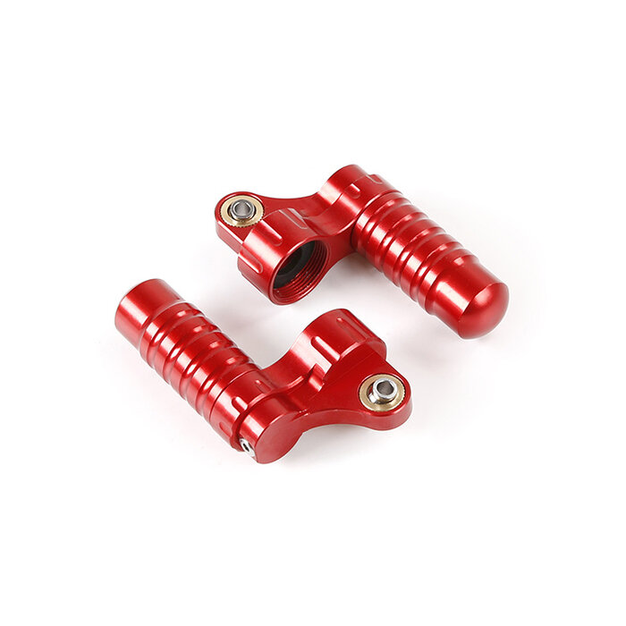 RovanSports BAHA 5B CNC Metal Rear Shock Mount with Cushioning Cavity (1 set) – Red / Silver / Orange