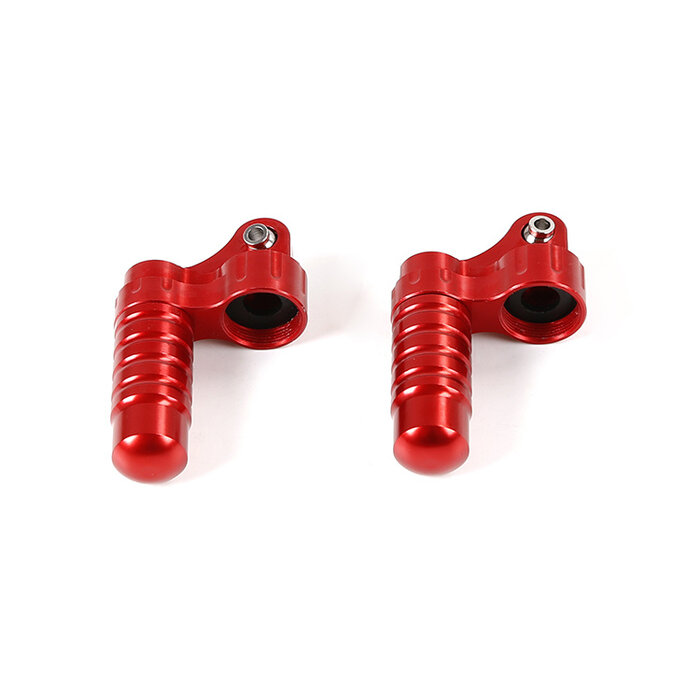 RovanSports BAHA 5B CNC Metal Rear Shock Mount met dempingskamer (1 set) – Rood / Zilver / Oranje