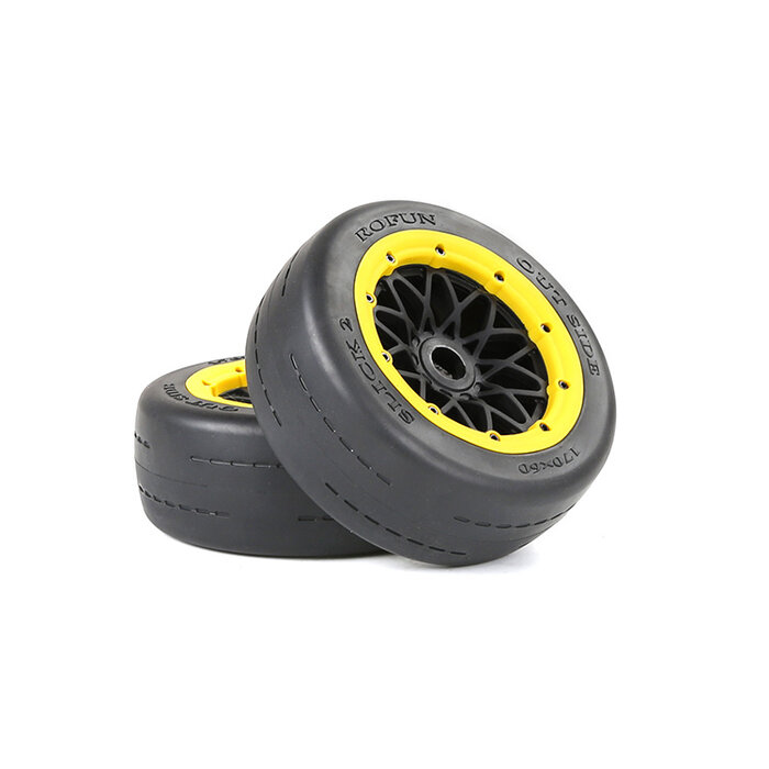 RovanSports BAHA 5B Gen.2 Front Slick Tyres Set with Beadlocks – 170×60 (2pcs)