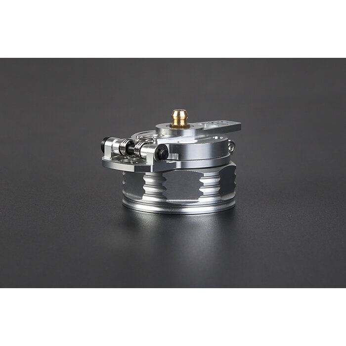 RovanSports CNC Leak Proof Tankdeckel – Universal – Aluminium – Silber / Rot (1 Stück)