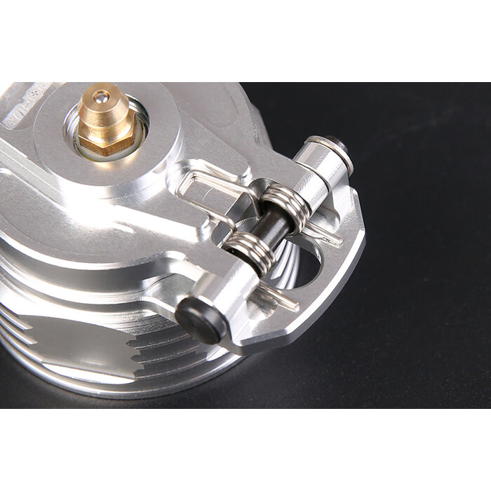 RovanSports CNC Leak Proof Tankdeckel – Universal – Aluminium – Silber / Rot (1 Stück)