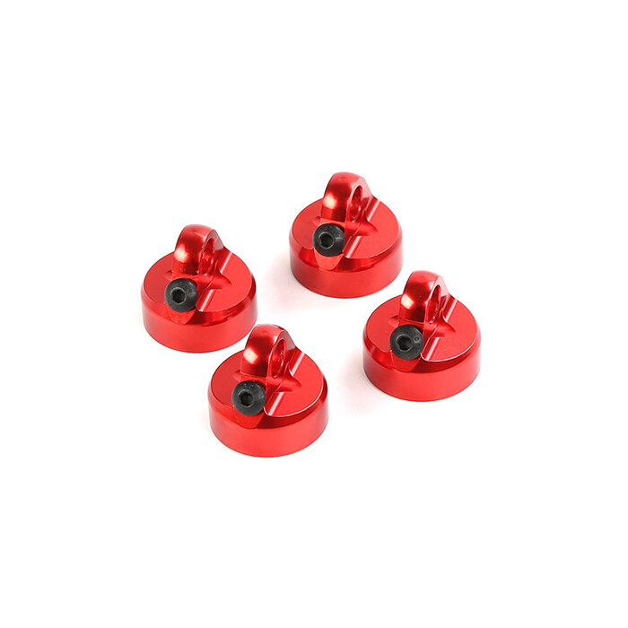 RovanLosi Aluminium Stoßdämpferkappe 10mm für Rovan LT oder Losi 5ive-T Modelle – Erhältlich in Rot, Schwarz oder Blau - Hinweis: Geliefert pro 1 Stück.