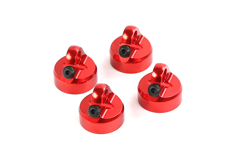 RovanLosi Aluminium Stoßdämpferkappe 10mm für Rovan LT oder Losi 5ive-T Modelle – Erhältlich in Rot, Schwarz oder Blau - Hinweis: Geliefert pro 1 Stück.