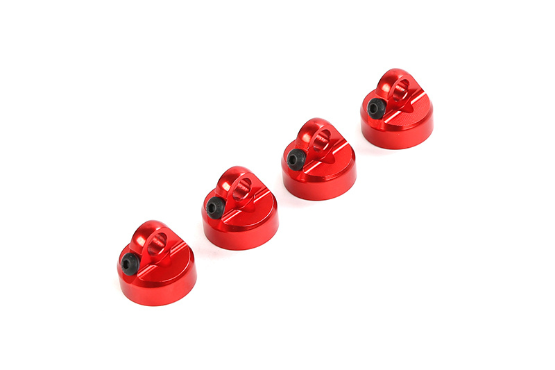 RovanLosi Aluminium Stoßdämpferkappe 10mm für Rovan LT oder Losi 5ive-T Modelle – Erhältlich in Rot, Schwarz oder Blau - Hinweis: Geliefert pro 1 Stück.
