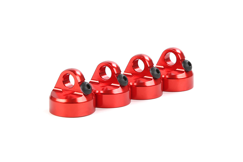RovanLosi Aluminium Stoßdämpferkappe 10mm für Rovan LT oder Losi 5ive-T Modelle – Erhältlich in Rot, Schwarz oder Blau - Hinweis: Geliefert pro 1 Stück.