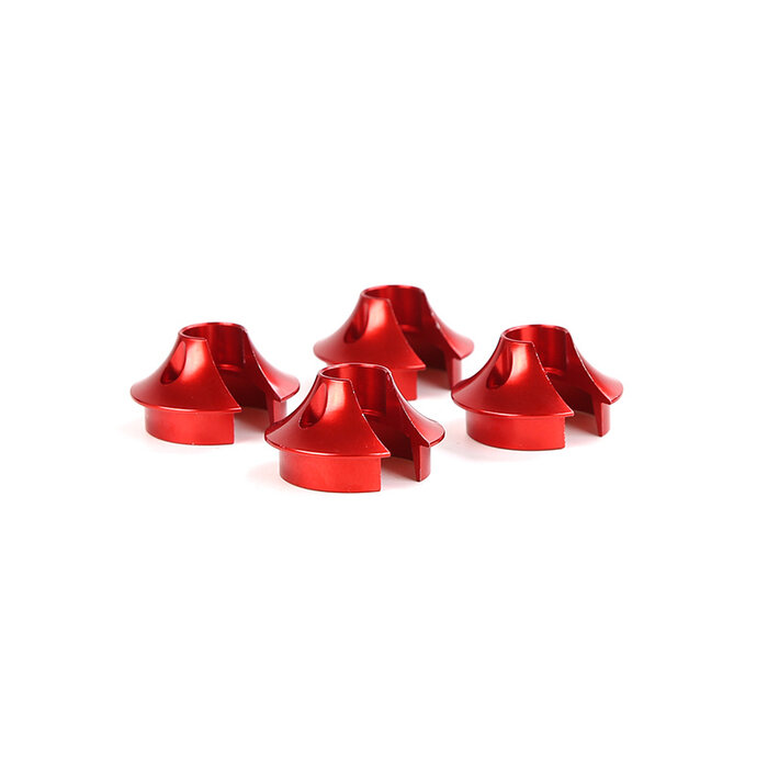 RovanLosi Aluminium Federteller 10mm für Rovan LT oder Losi 5ive-T Modelle – Erhältlich in Rot, Schwarz oder Blau - Hinweis: Geliefert pro 1 Stück.