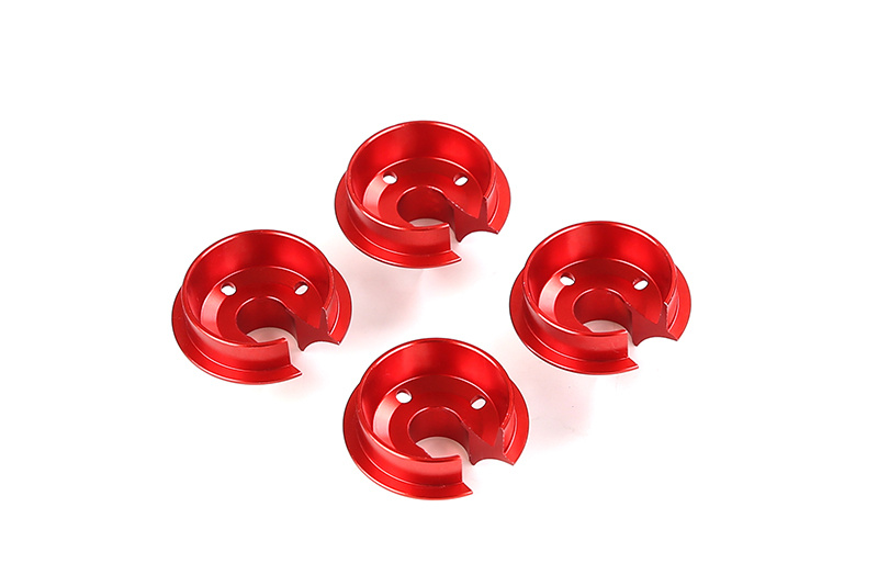 RovanLosi Aluminium Federteller 10mm für Rovan LT oder Losi 5ive-T Modelle – Erhältlich in Rot, Schwarz oder Blau - Hinweis: Geliefert pro 1 Stück.