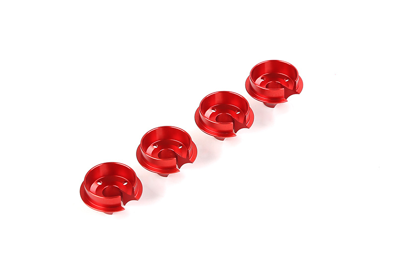 RovanLosi Aluminium Federteller 10mm für Rovan LT oder Losi 5ive-T Modelle – Erhältlich in Rot, Schwarz oder Blau - Hinweis: Geliefert pro 1 Stück.