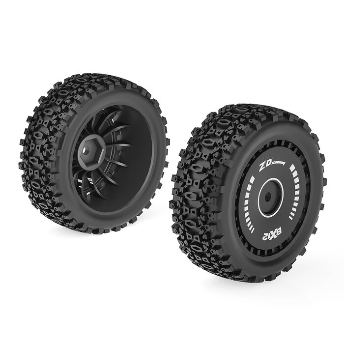 ZD Racing BX-12 12mm Vormontierte Reifen Set (2 Stück)