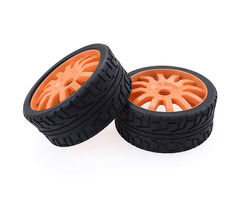 ZD Racing 1/8 On-Road Felgen- & Reifenset MT-8 – 12-Speichen Design – Erhältlich in Weiß, Orange und Schwarz