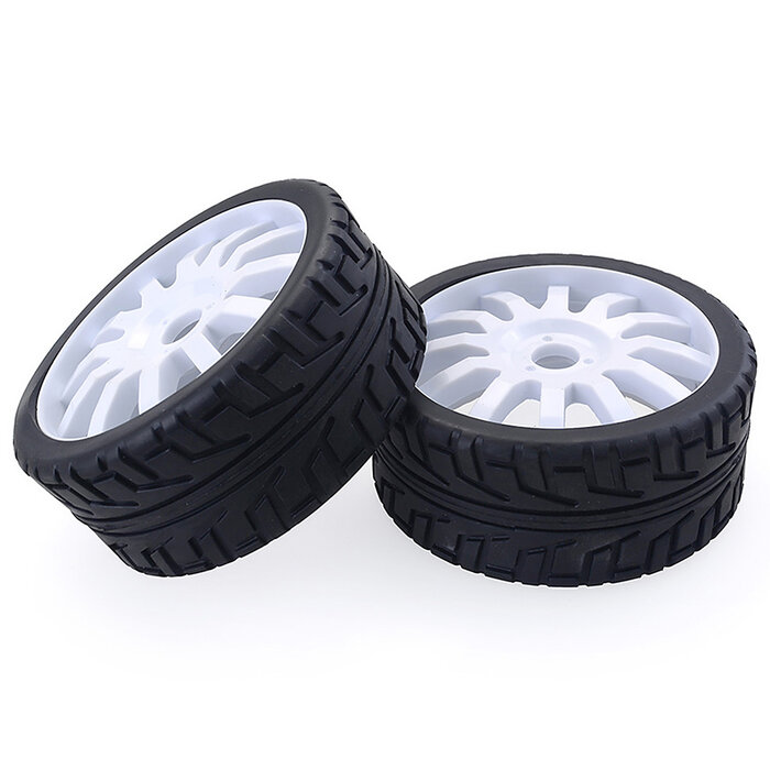 ZD Racing 1/8 Scale On-Road Wheels & Tires Set MT-8 – 12-Spoke Design – Available in White, Orange and Black (2 st.)